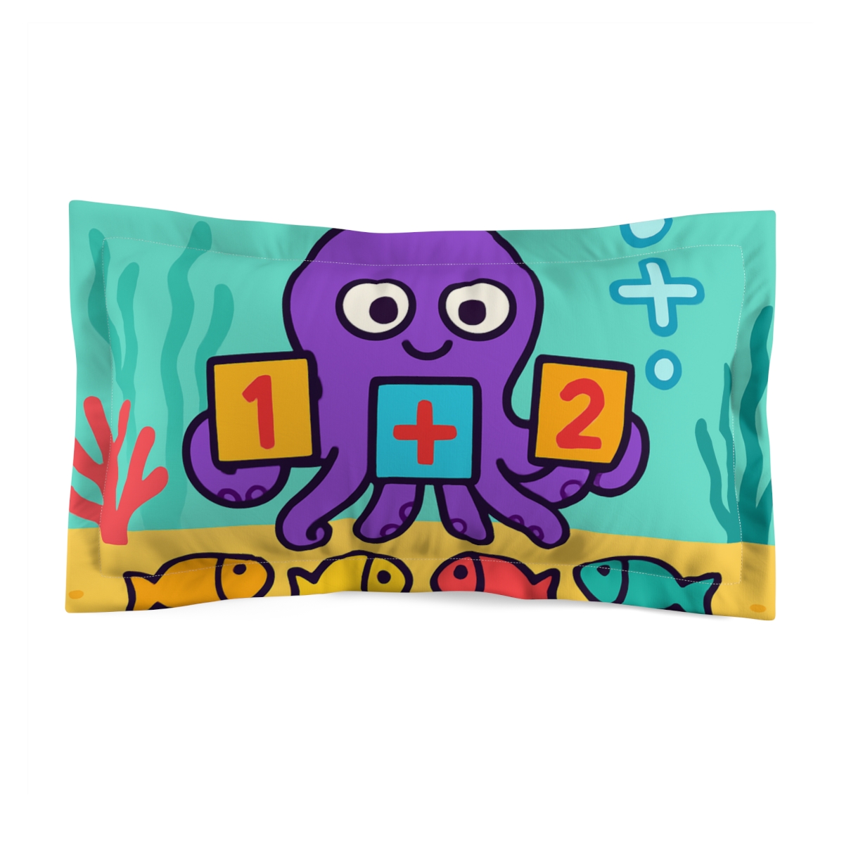 Coral Reef Math Party With Octopus custom pillows