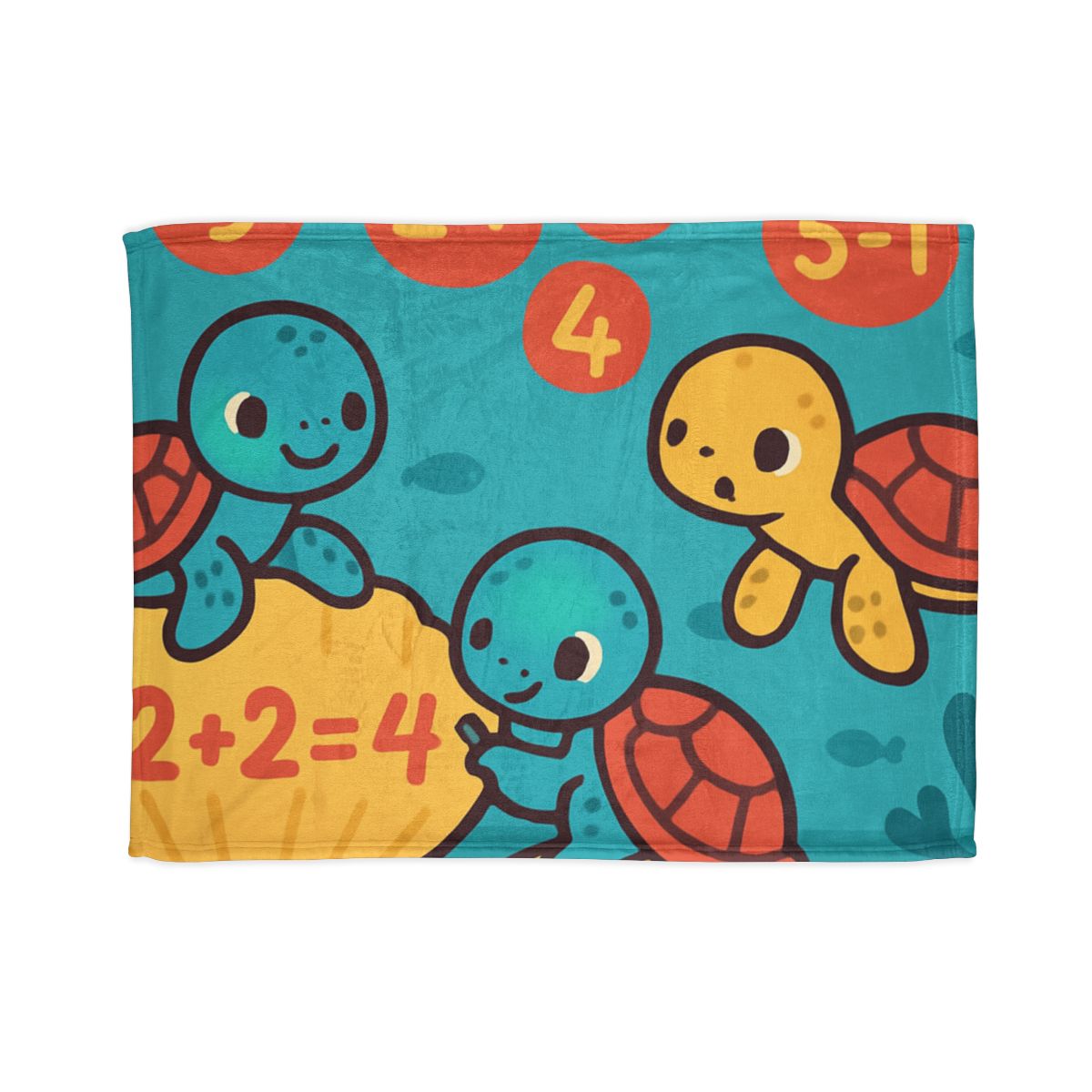 Coral Reef Math Turtles warm winter blankets