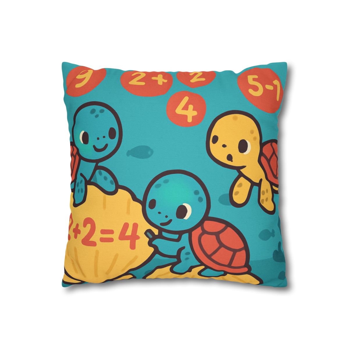 Coral Reef Math Turtles personalized pillow covers