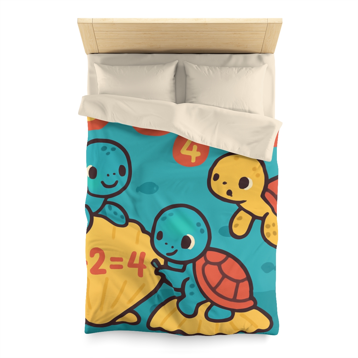 Coral Reef Math Turtles duvets for gifts