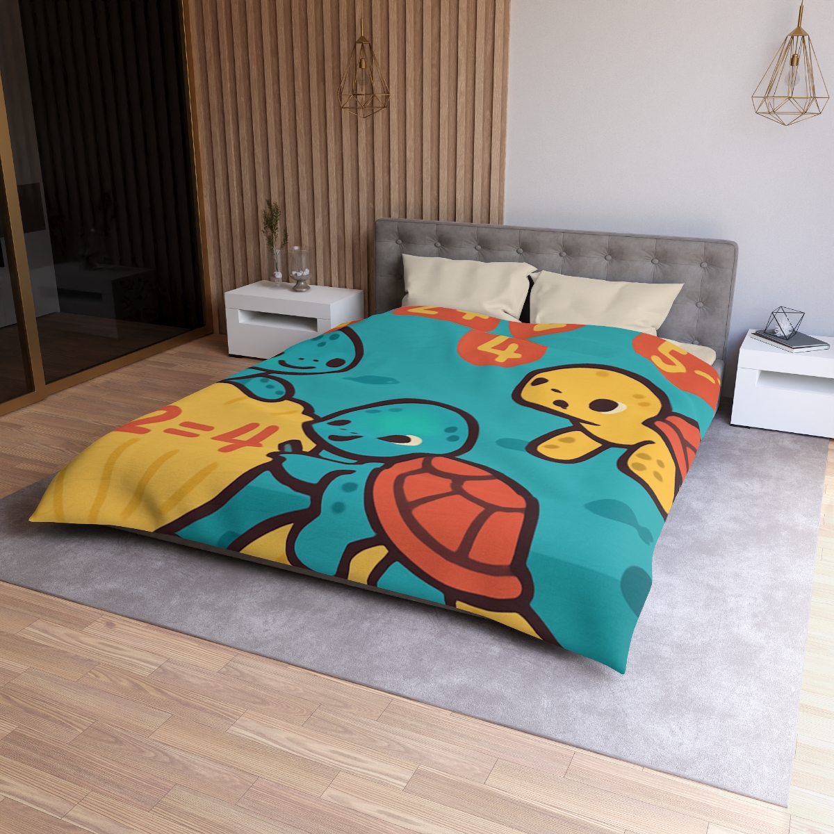 Coral Reef Math Turtles duvets for gifts