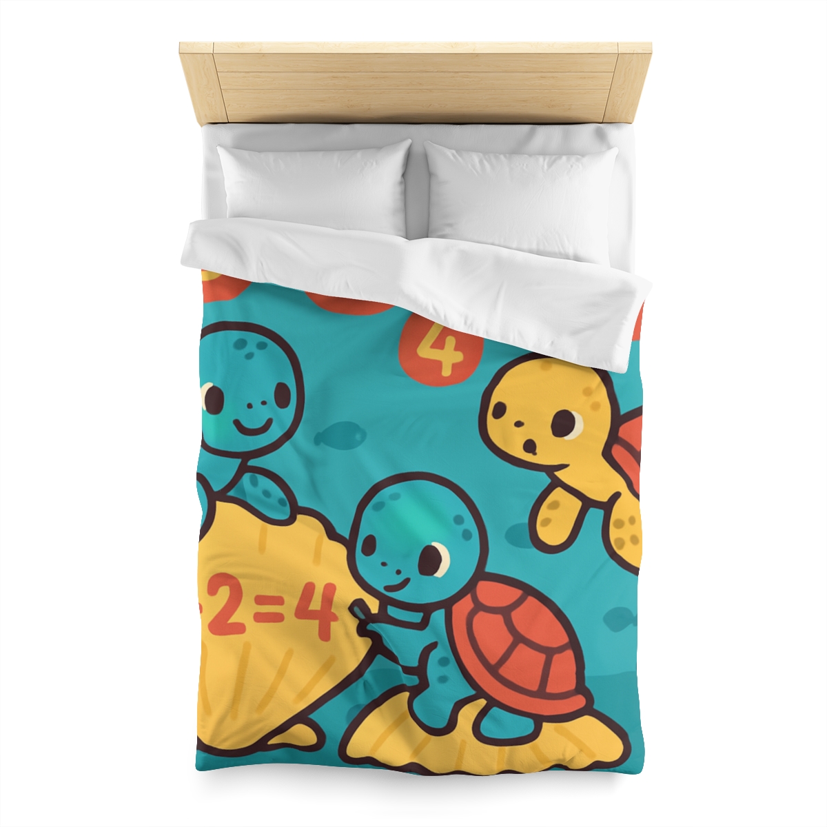 Coral Reef Math Turtles duvets for gifts
