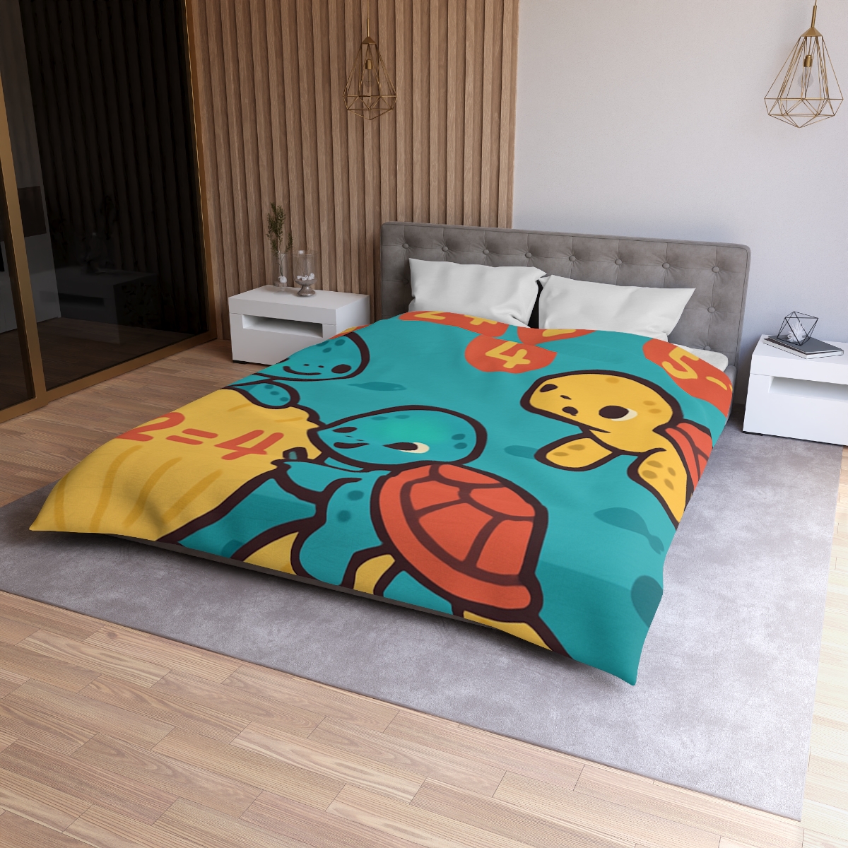 Coral Reef Math Turtles duvets for gifts