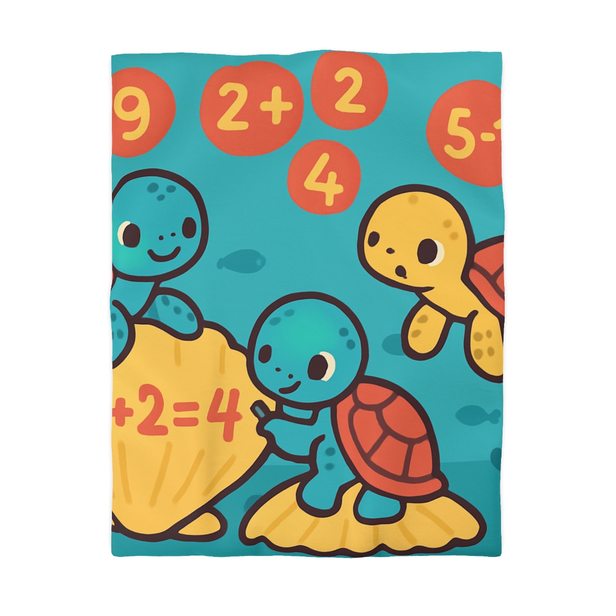 Coral Reef Math Turtles duvets for gifts