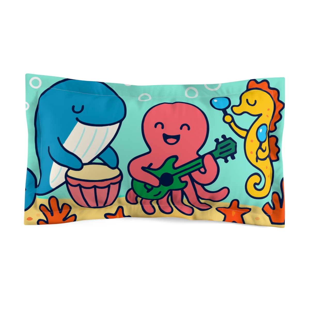 Coral Reef Music Band Of Sea Creatures comfortable bed pillows