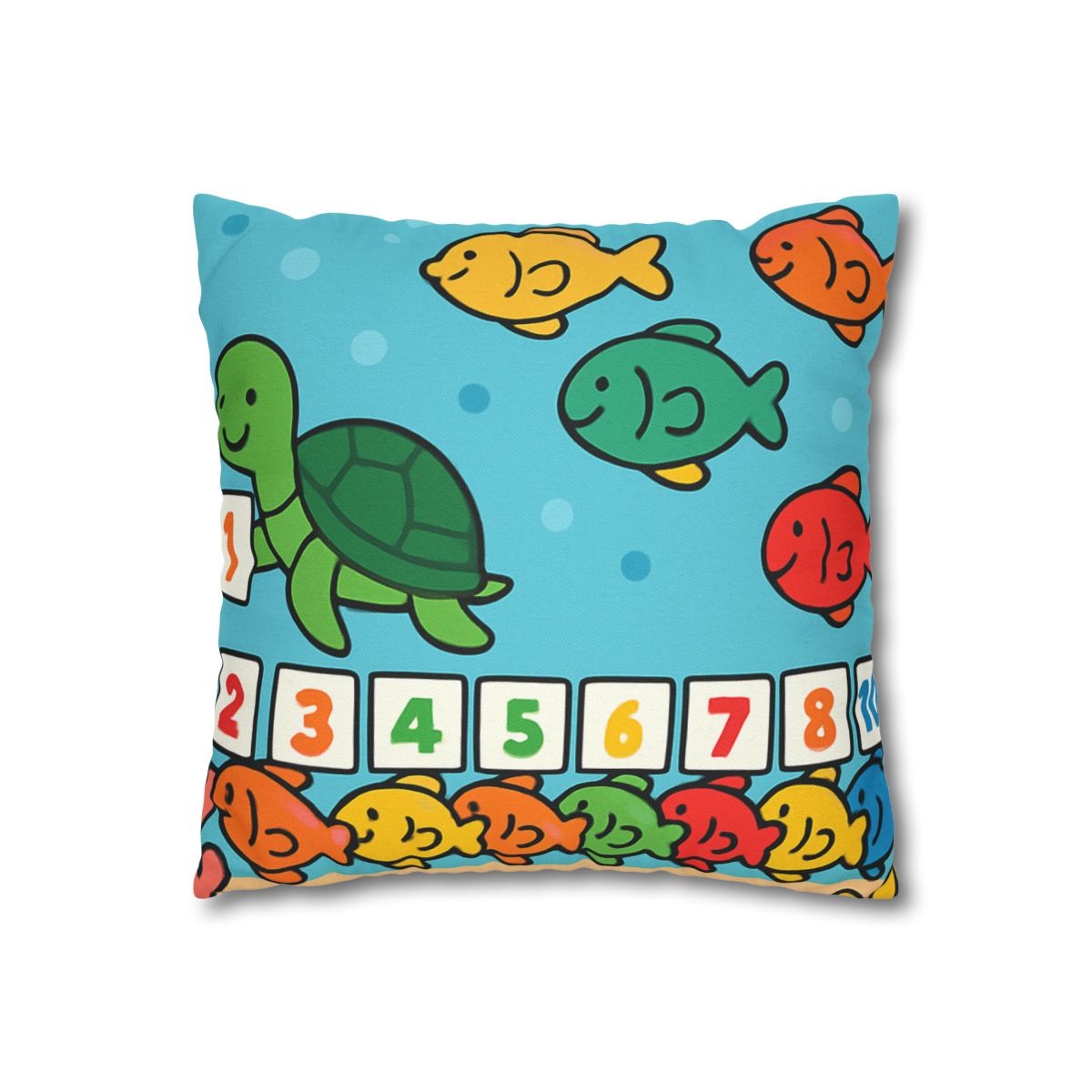 Coral Reef Number Parade personalized pillow covers