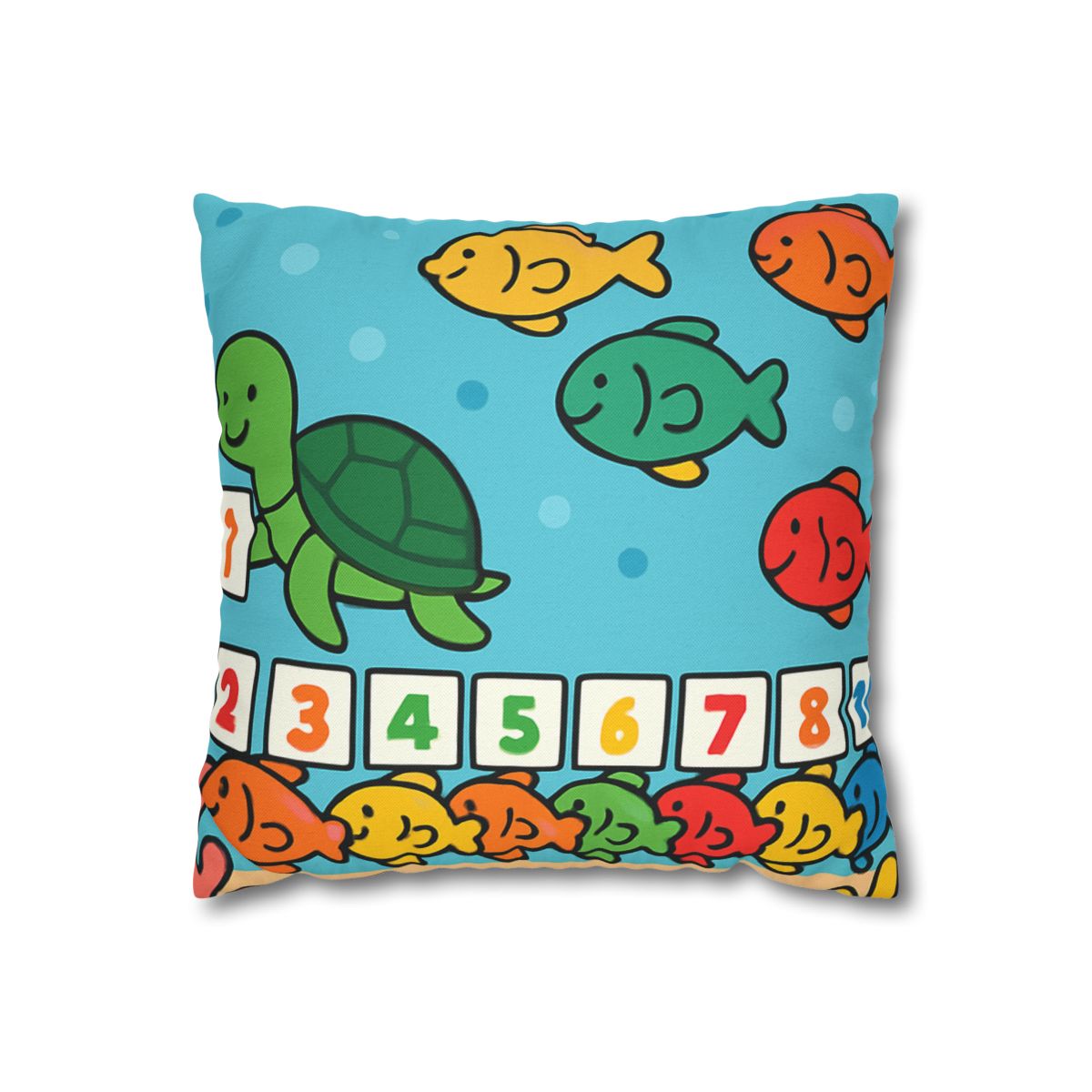 Coral Reef Number Parade personalized pillow covers
