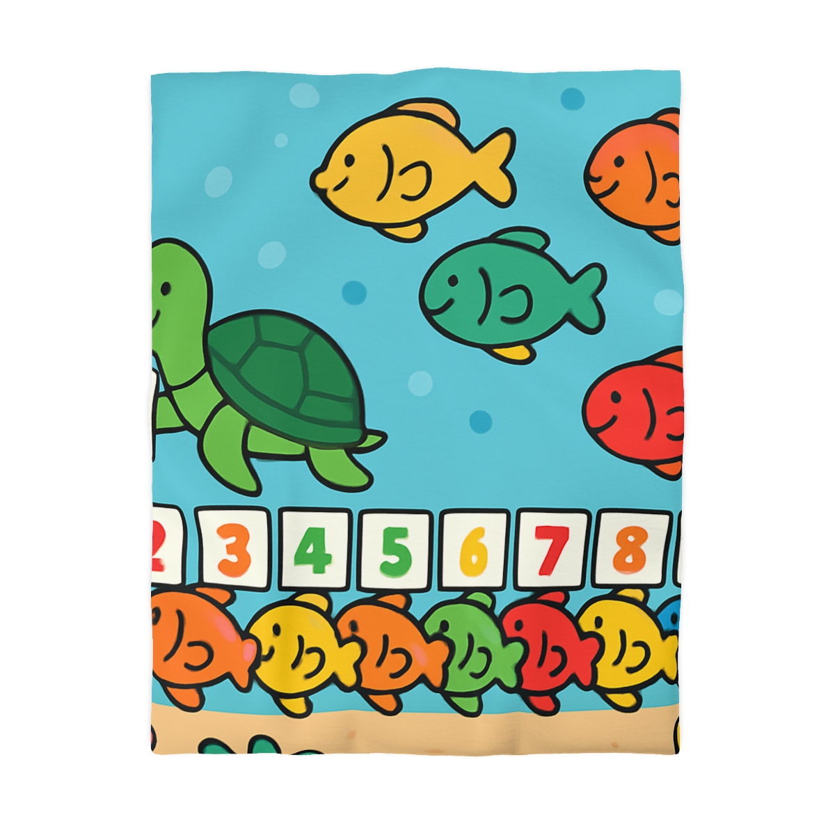 Coral Reef Number Parade warm winter duvets