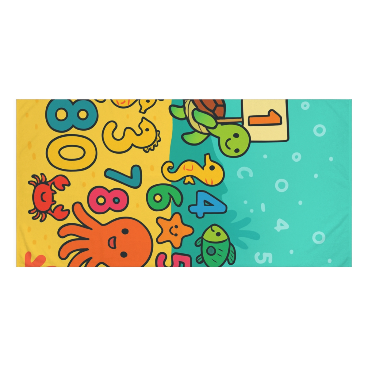 Coral Reef Number Parade stylish beach towels