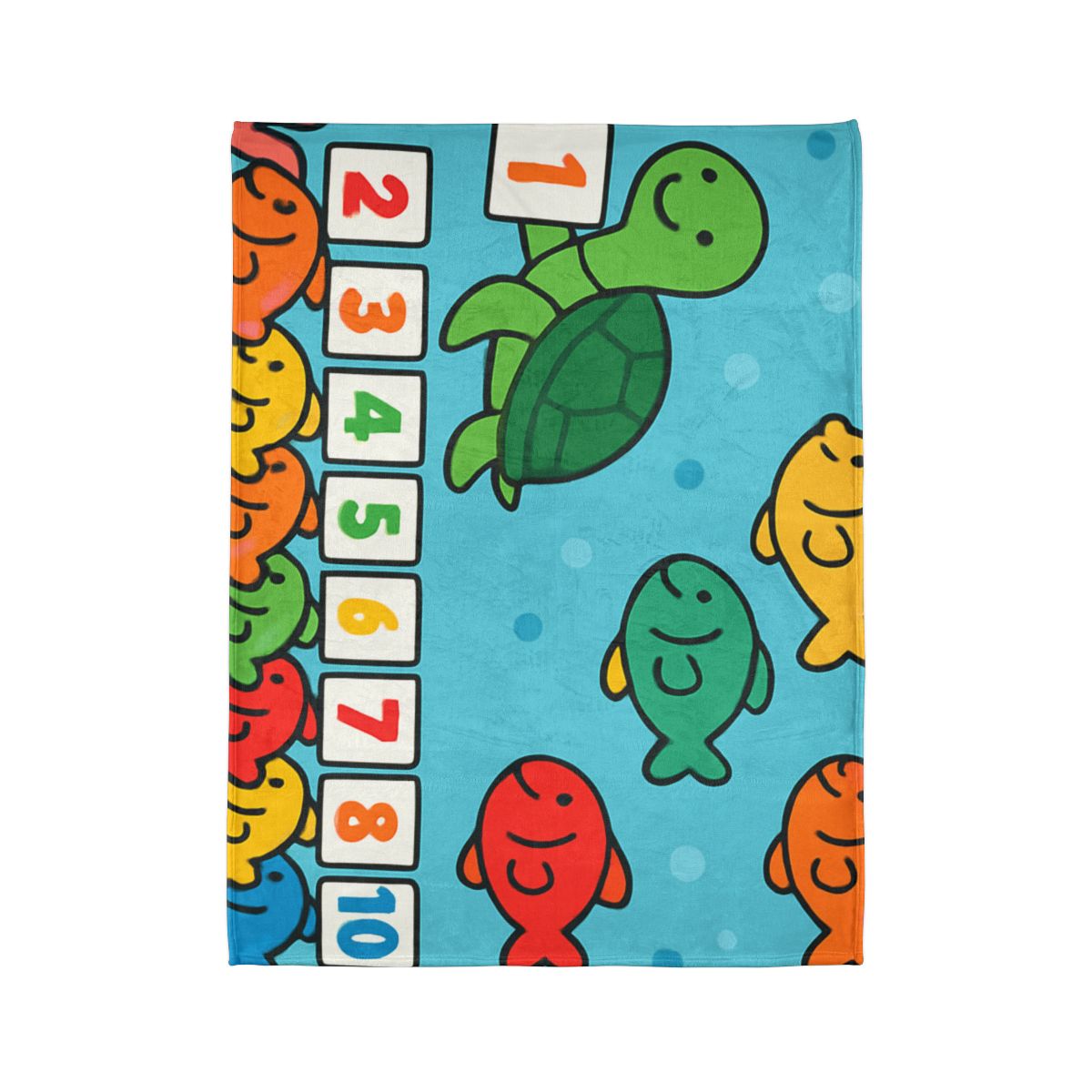 Coral Reef Number Parade personalized cozy blankets