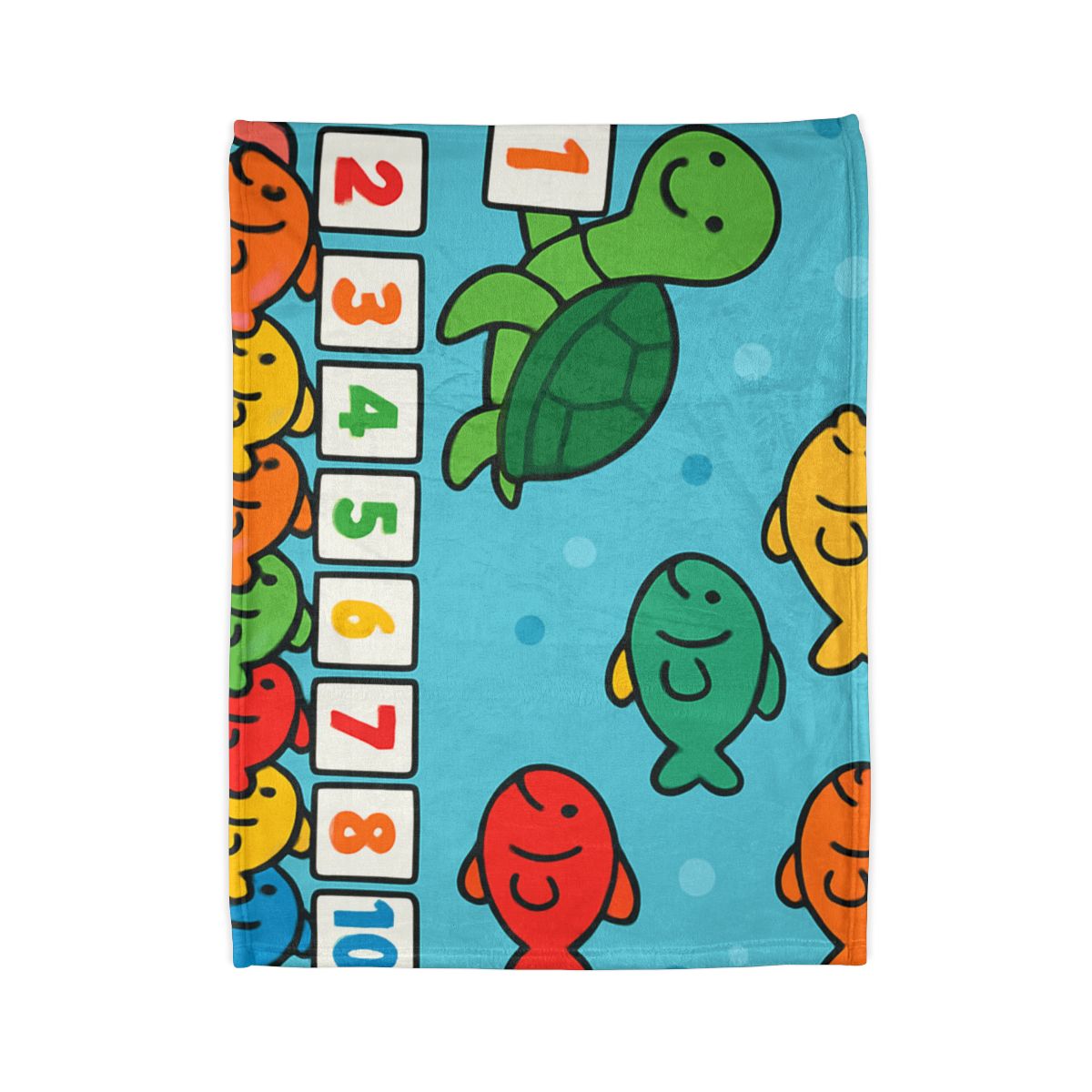 Coral Reef Number Parade personalized cozy blankets