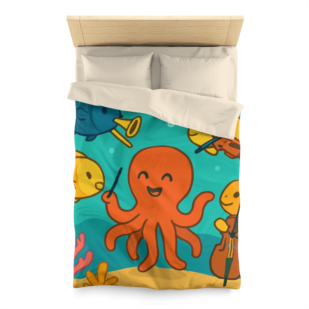 Coral Reef Orchestra designer printed duvets