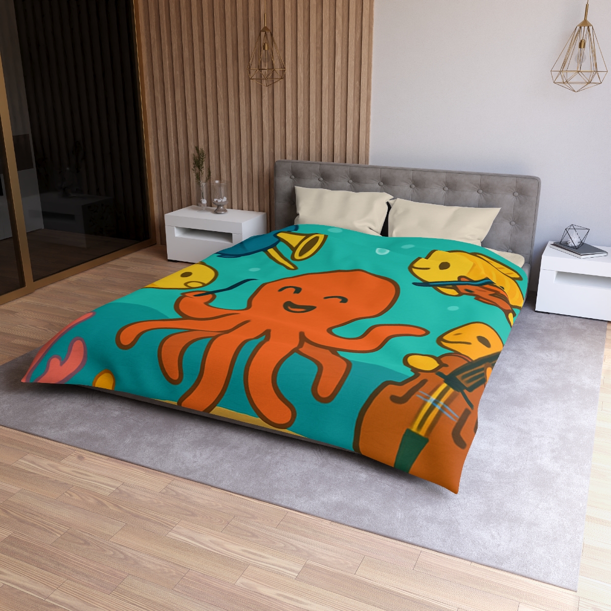 Coral Reef Orchestra designer printed duvets