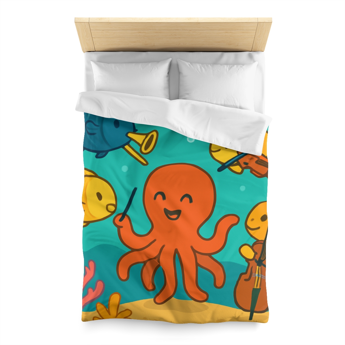 Coral Reef Orchestra designer printed duvets