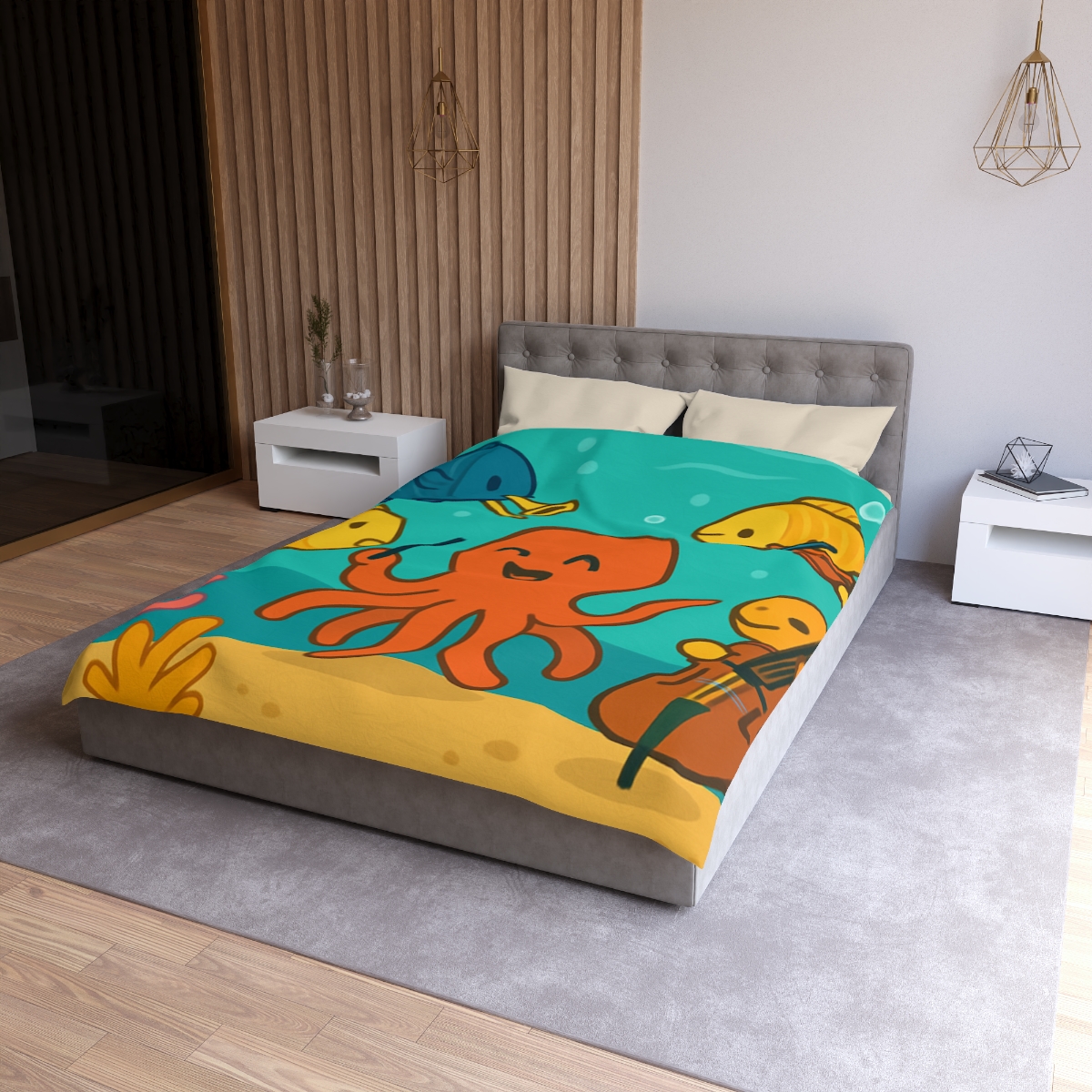 Coral Reef Orchestra designer printed duvets