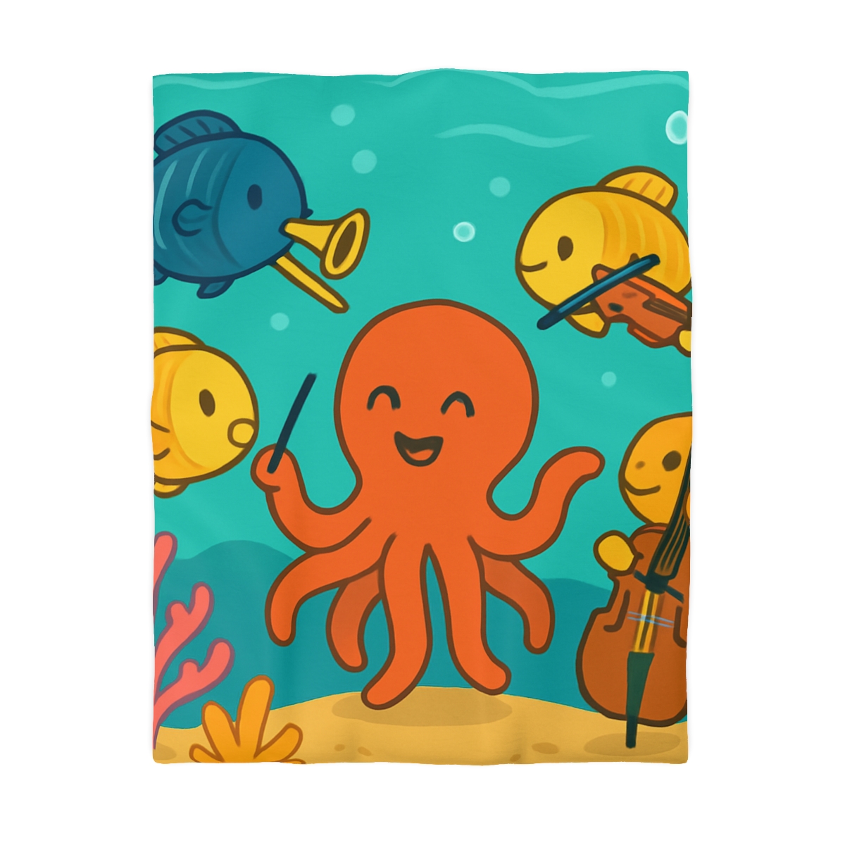 Coral Reef Orchestra designer printed duvets