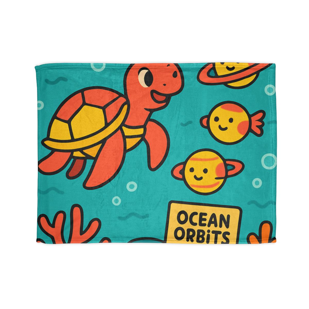 Coral Reef Planet Parade stylish throw blankets