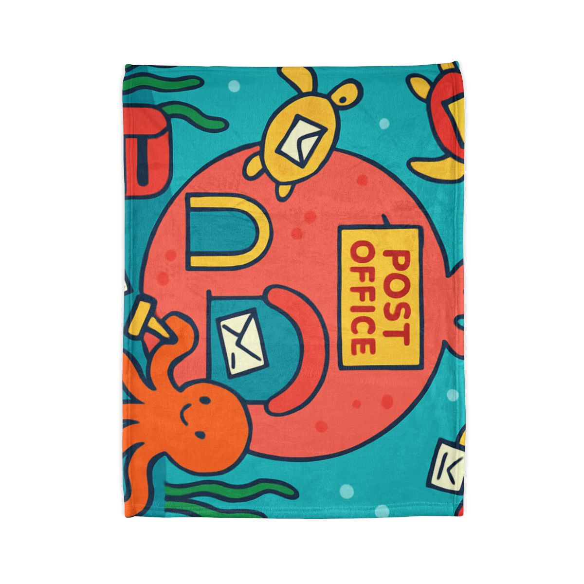 Coral Reef Planet Post Office warm winter blankets