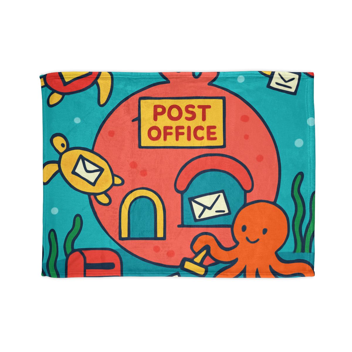 Coral Reef Planet Post Office warm winter blankets
