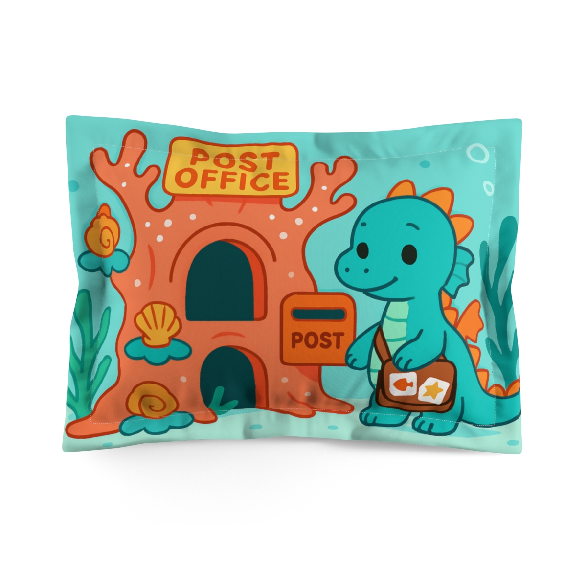Coral Reef Post Office Run By Sea Dragons gift pillows for home