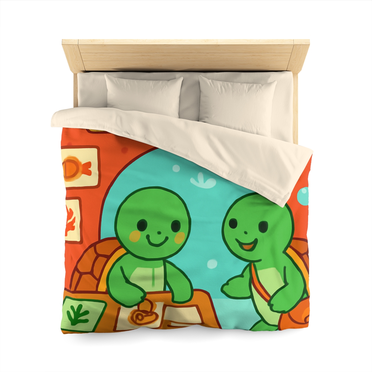 Coral Reef Post Office Run By Sea Turtles unique patterned duvets