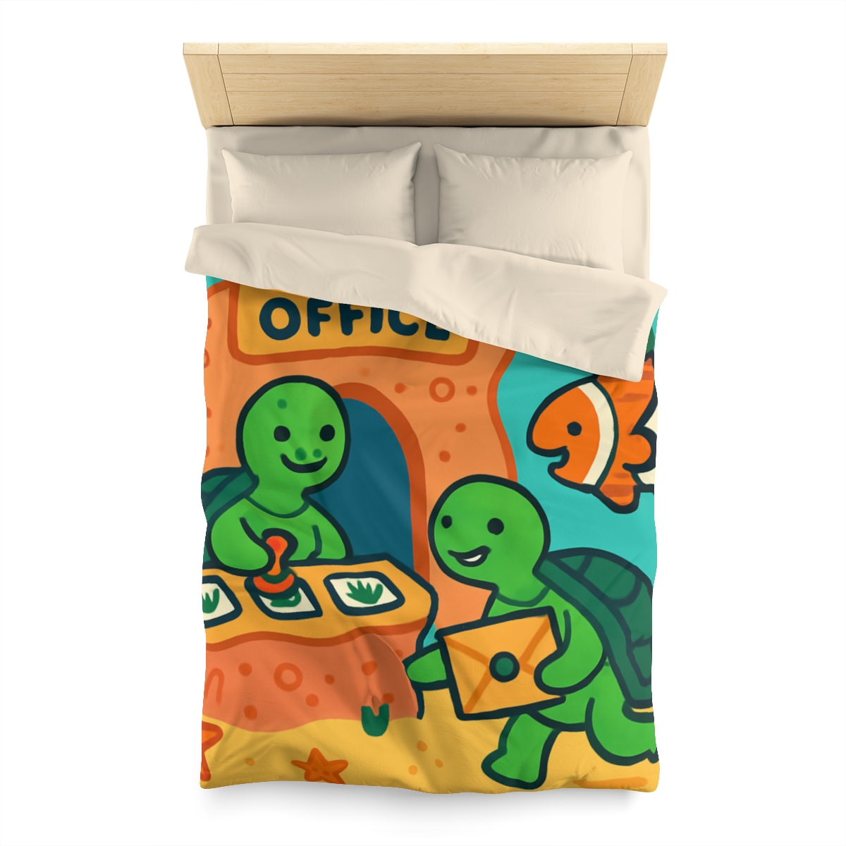 Coral Reef Post Office Run By Sea Turtles duvets for gifts