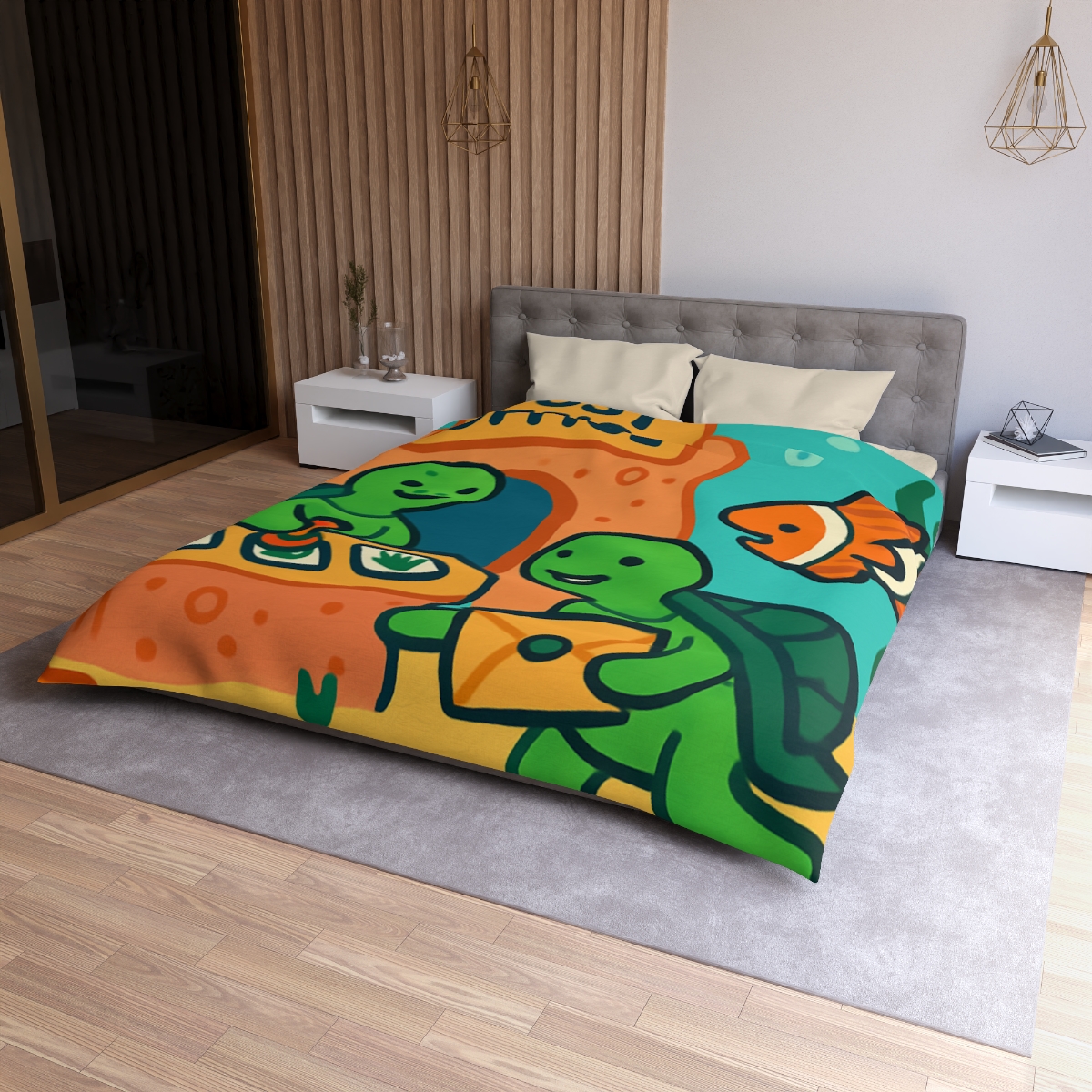 Coral Reef Post Office Run By Sea Turtles duvets for gifts