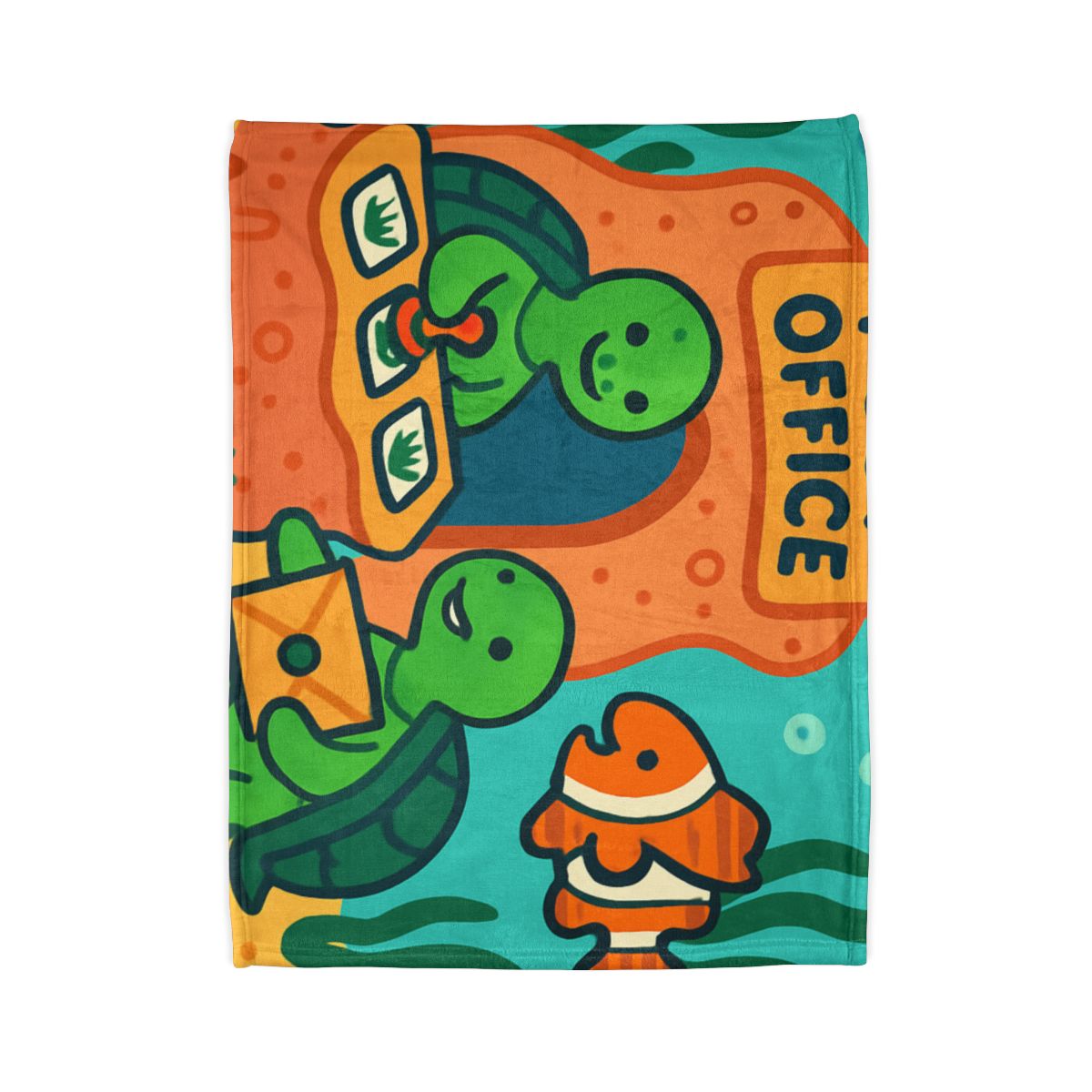 Coral Reef Post Office Run By Sea Turtles custom blankets