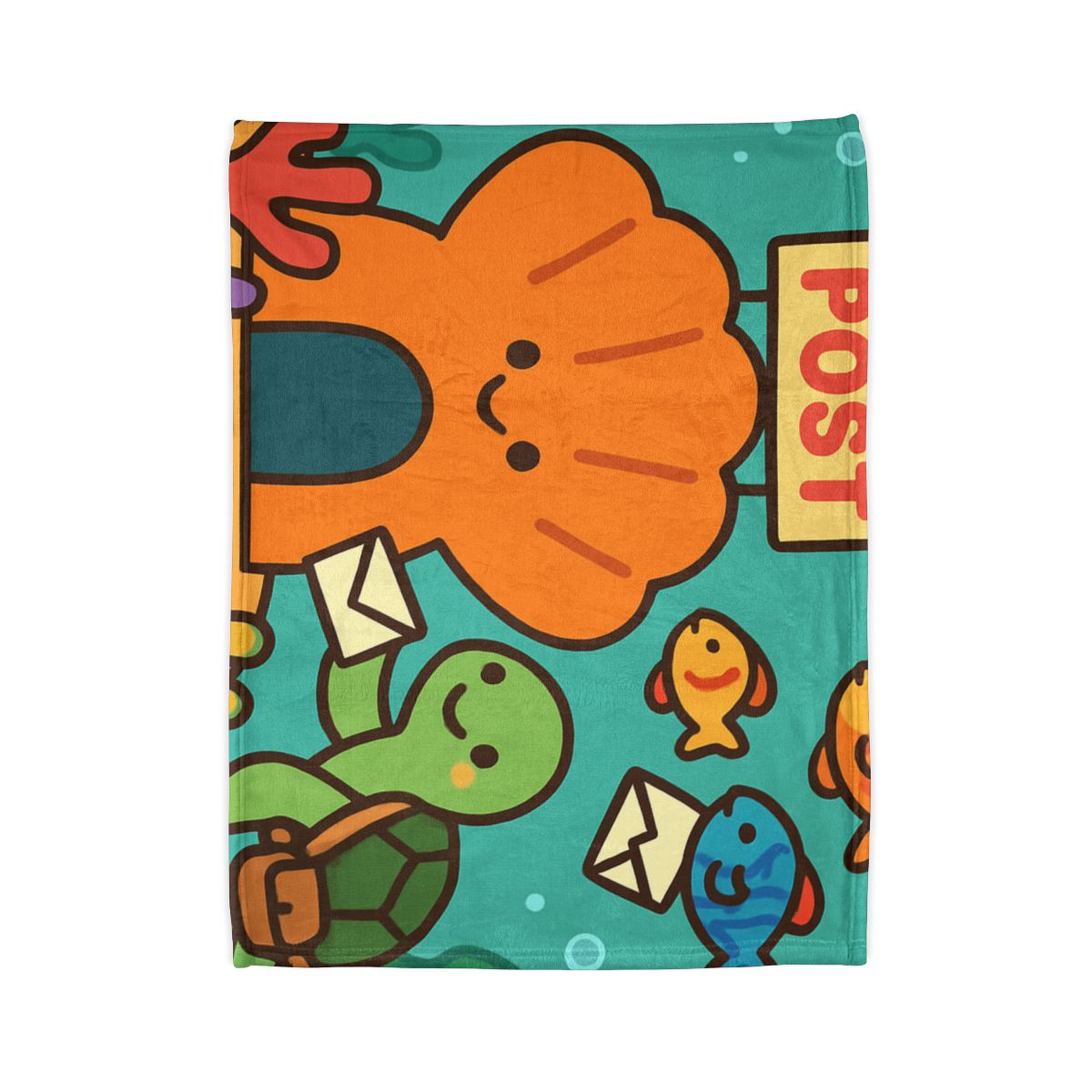Coral Reef Post Office With Turtle Mail Carrier unique gift blanketscustom blankets