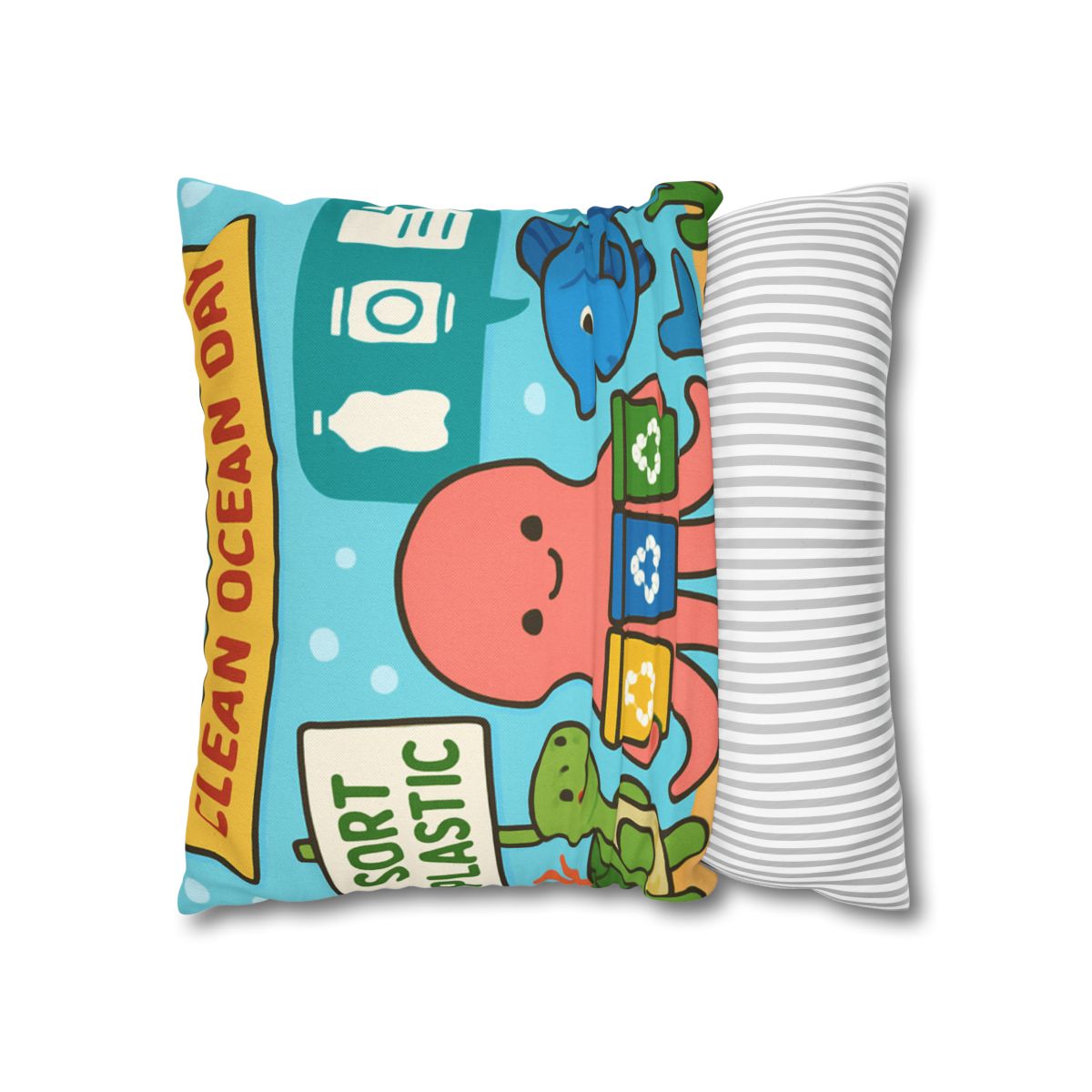 Coral Reef Recycling Parade stylish decorative pillowcases