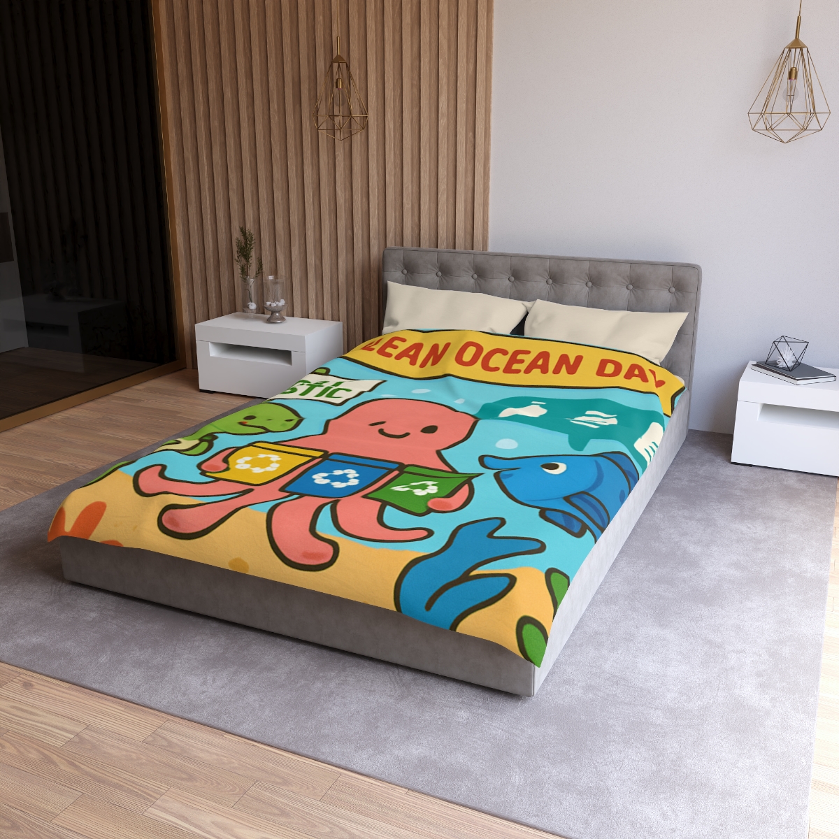 Coral Reef Recycling Parade unique patterned duvets