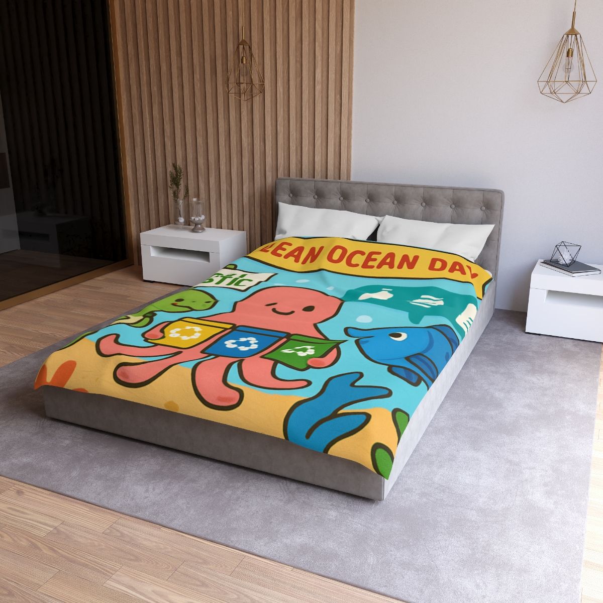 Coral Reef Recycling Parade unique patterned duvets