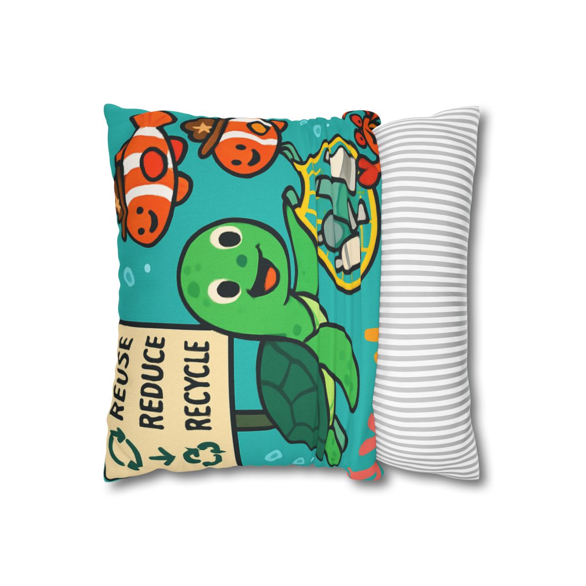 Coral Reef Recycling Rangers designer print pillow cases