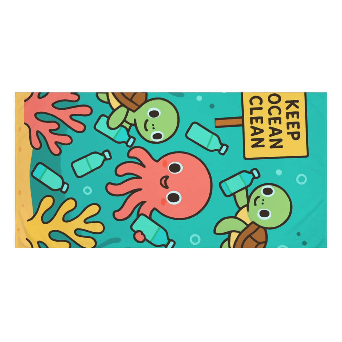 Coral Reef Recycling Rangers soft cotton towels