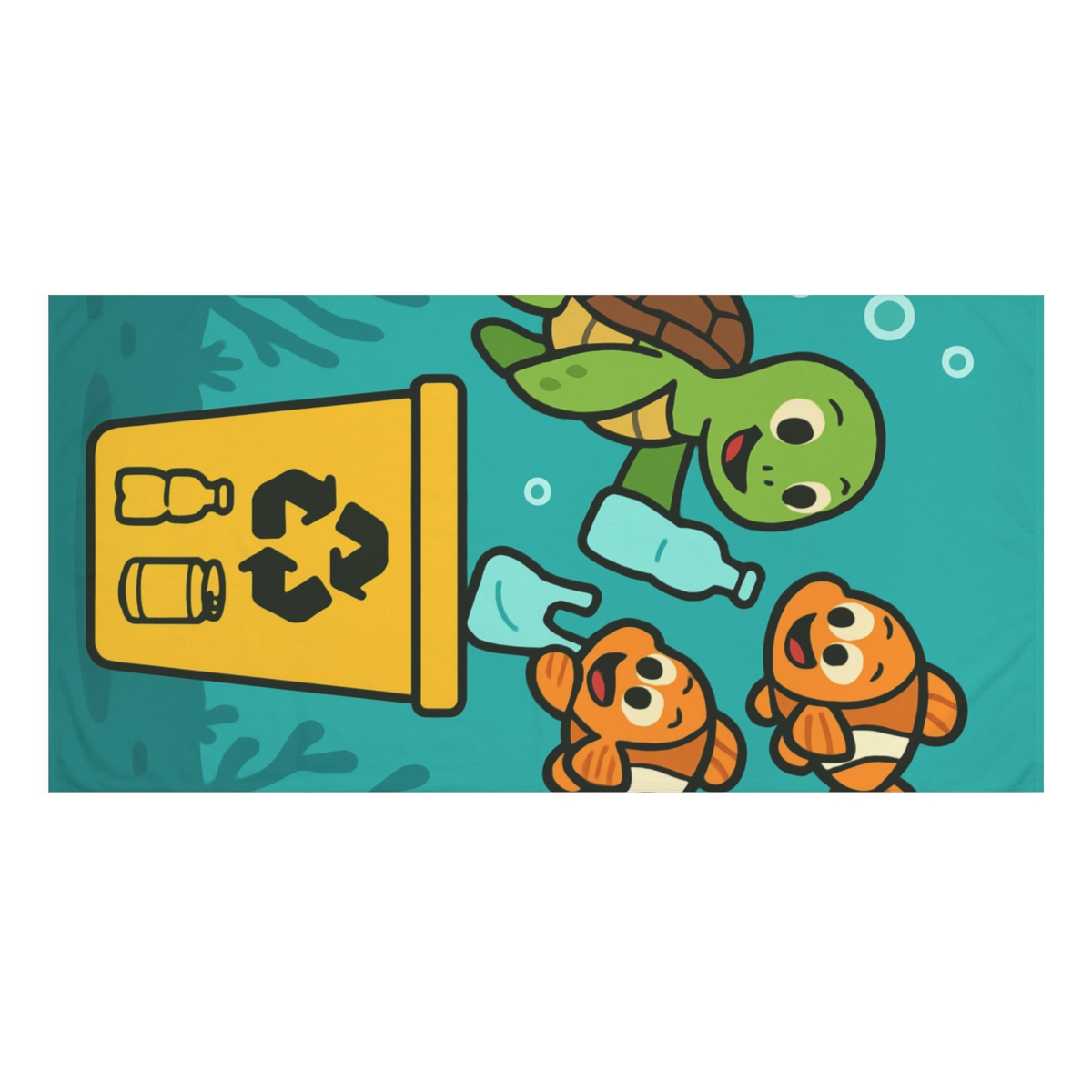 Coral Reef Recycling Rangers unique gift towels