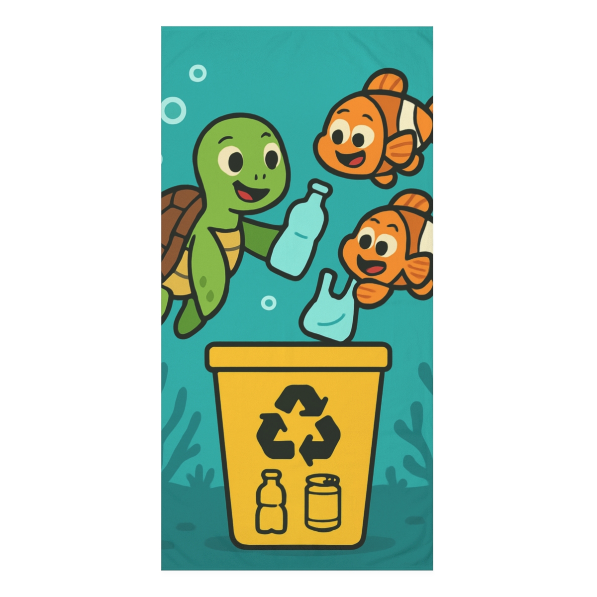 Coral Reef Recycling Rangers unique gift towels