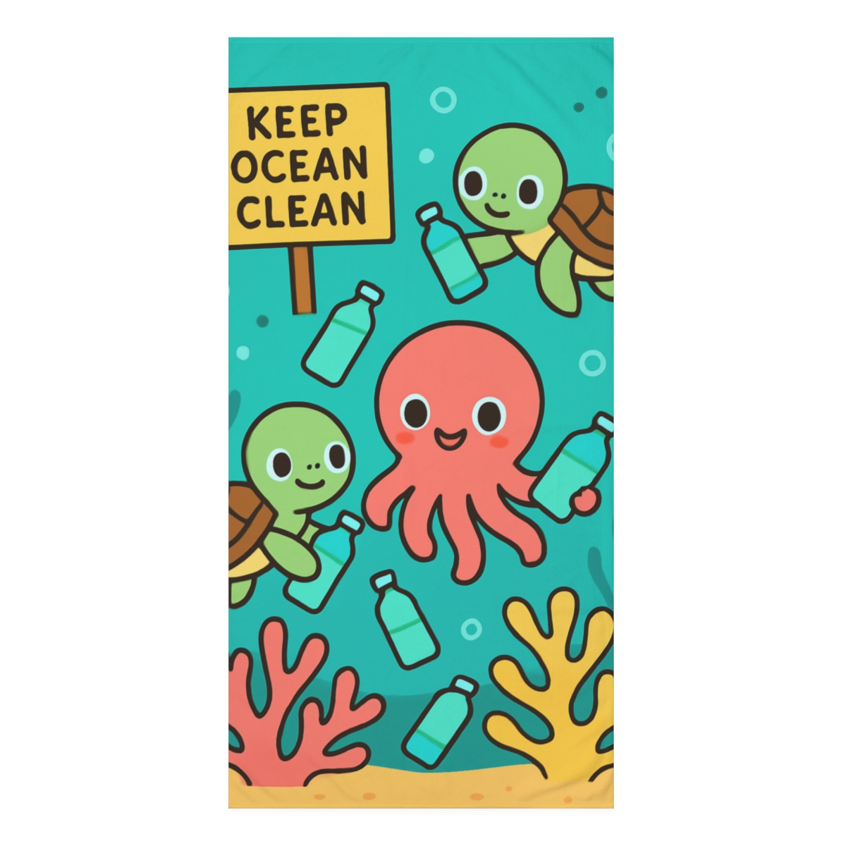 Coral Reef Recycling Rangers soft cotton towels