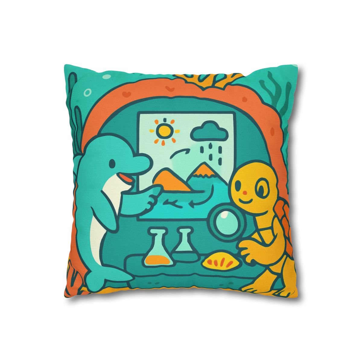 Coral Reef Science Lab trendy patterned pillow cases
