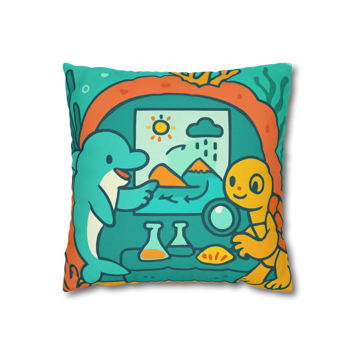 Coral Reef Science Lab trendy patterned pillow cases