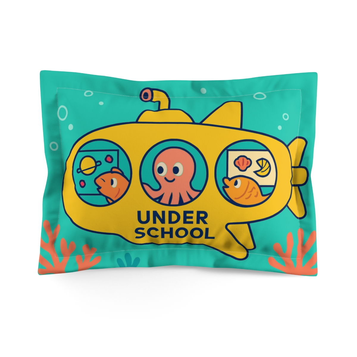 Coral Reef Starship School trendy accent pillows