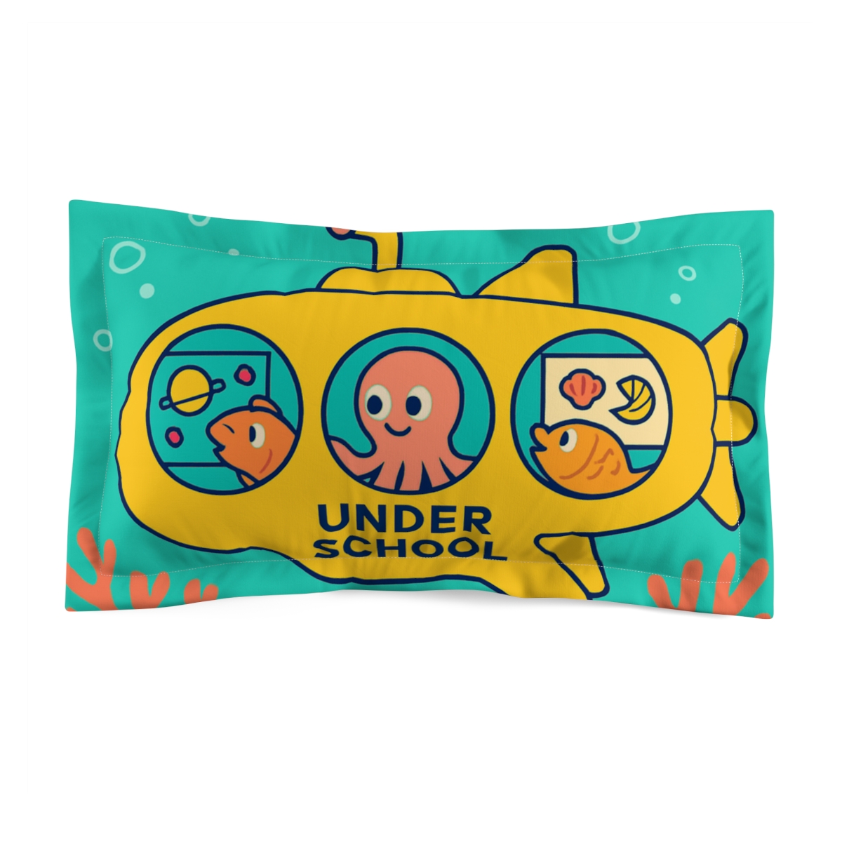 Coral Reef Starship School trendy accent pillows