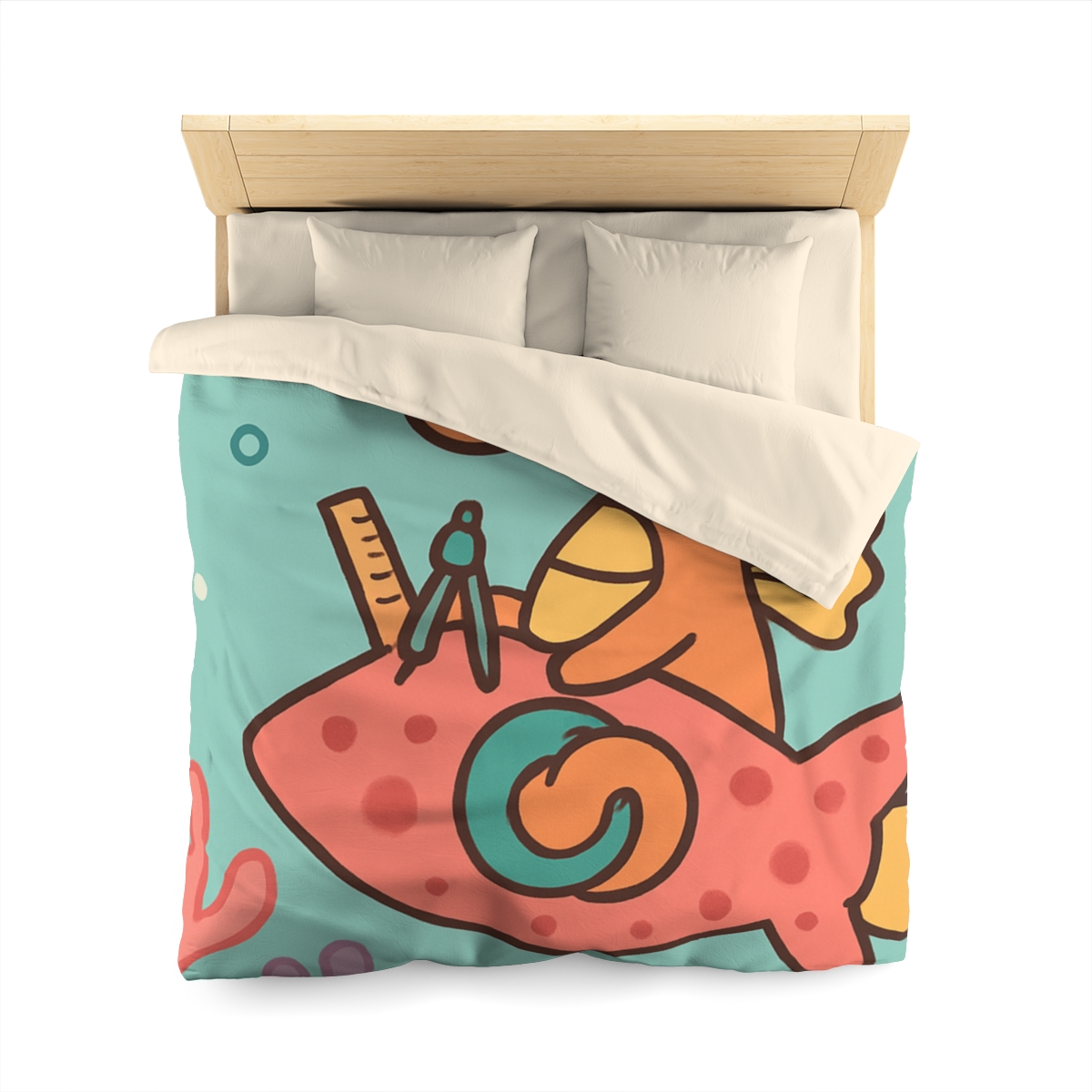 Coral Rocket Seahorse trendy bedroom duvets