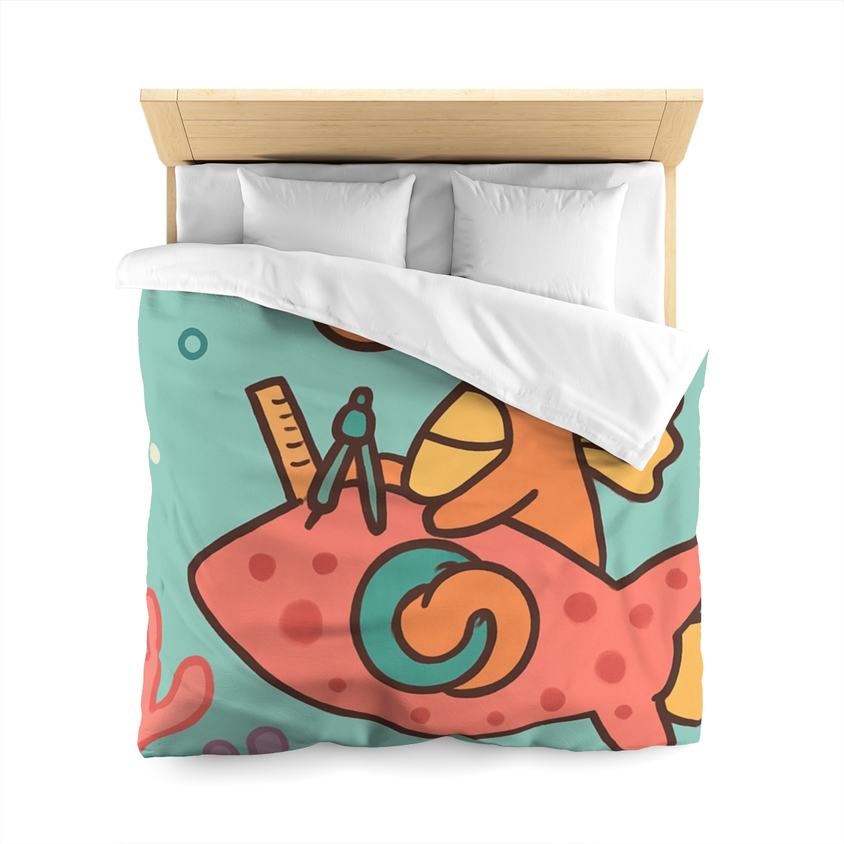 Coral Rocket Seahorse trendy bedroom duvets