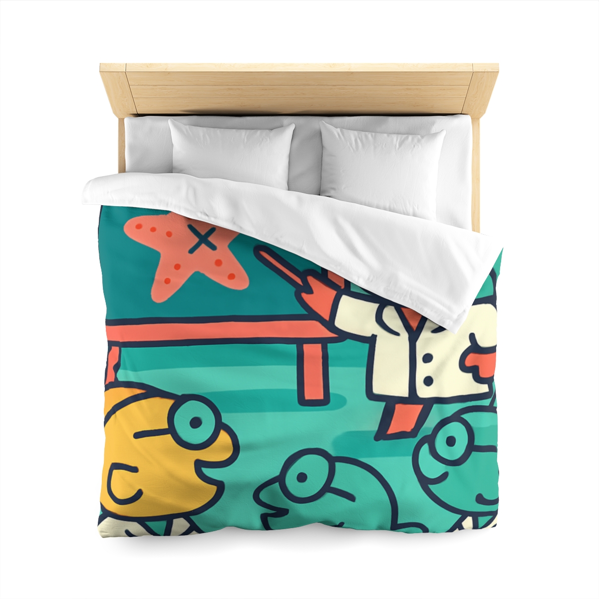Coral School Of Scientists designer printed duvets