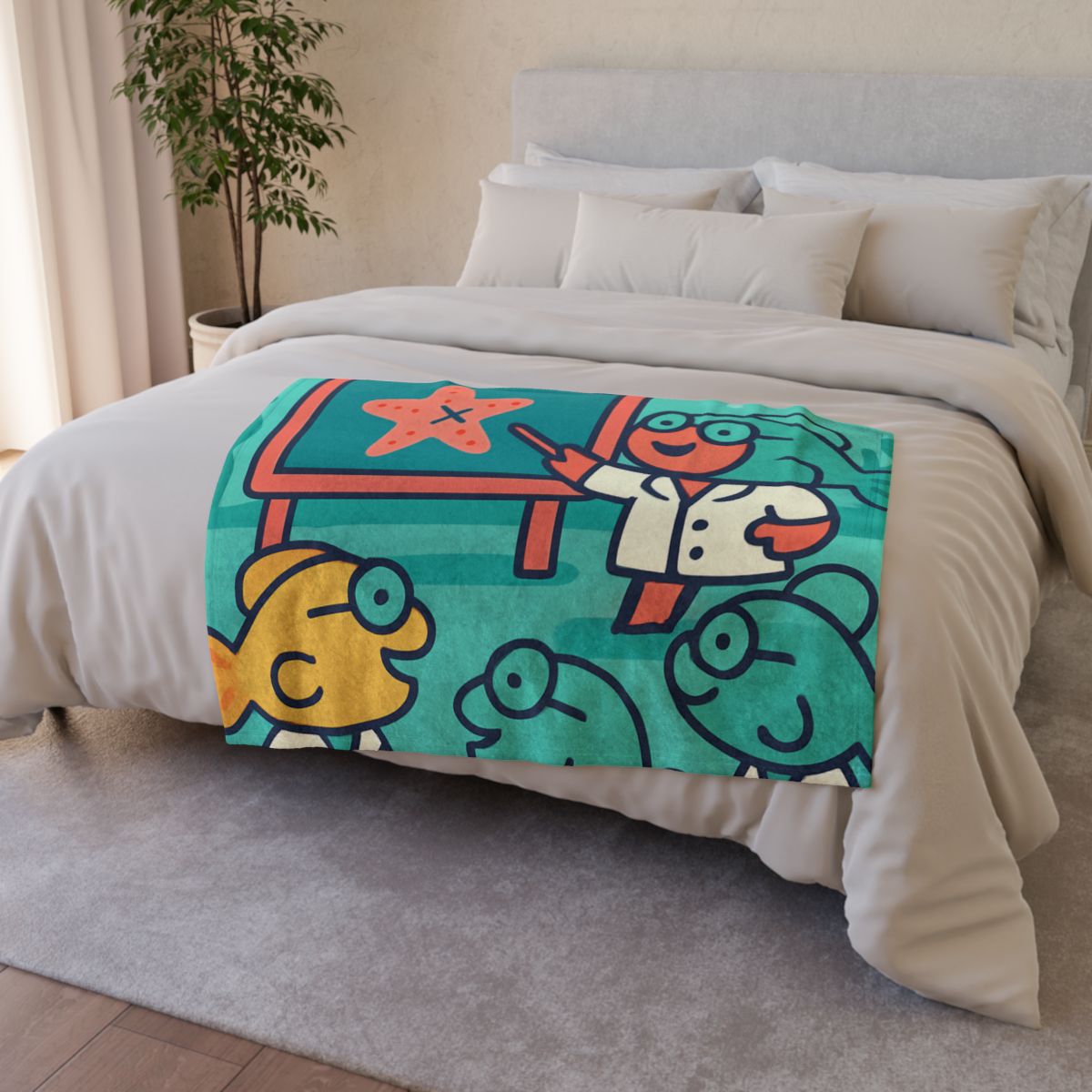 Coral School Of Scientists unique gift blanketscustom blankets