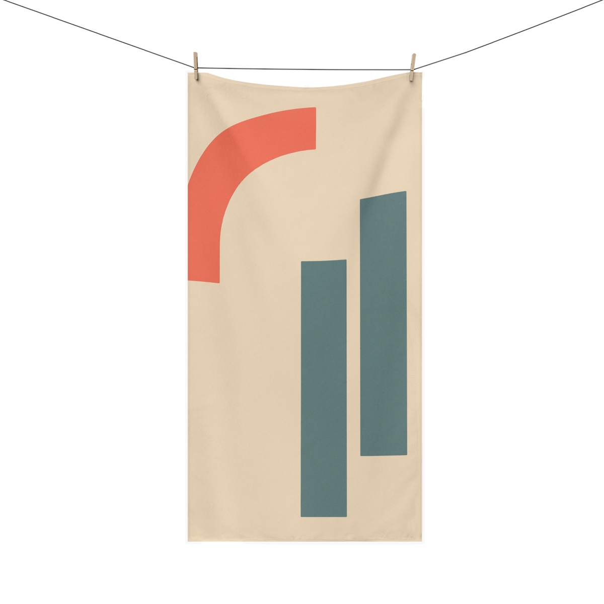 Corner Arc And Twin Rectangles trendy hand towels