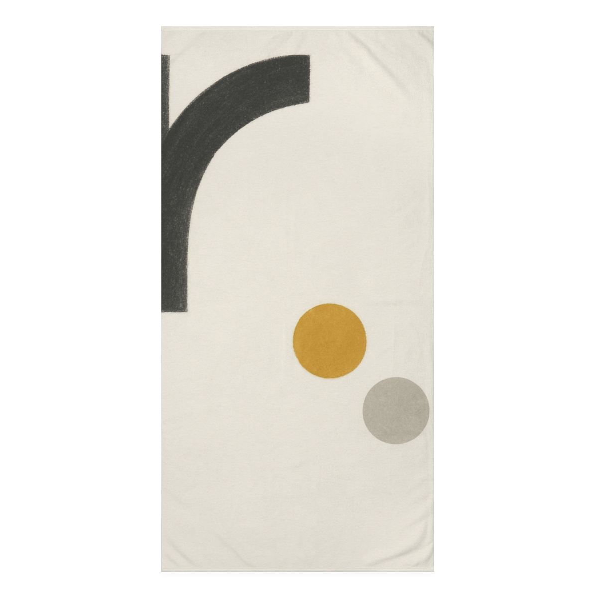Corner Arc Negative Space personalized bath towels