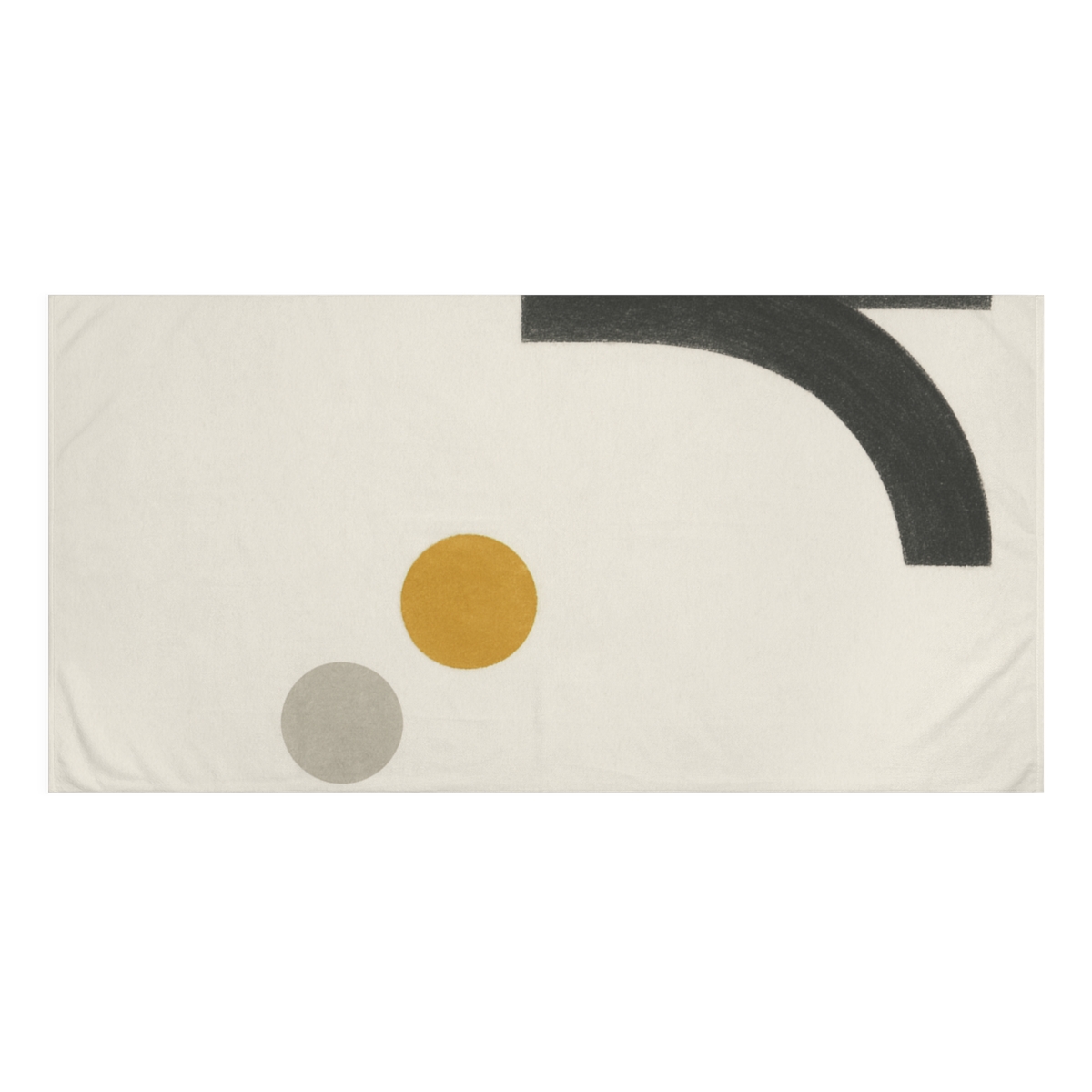 Corner Arc Negative Space personalized bath towels