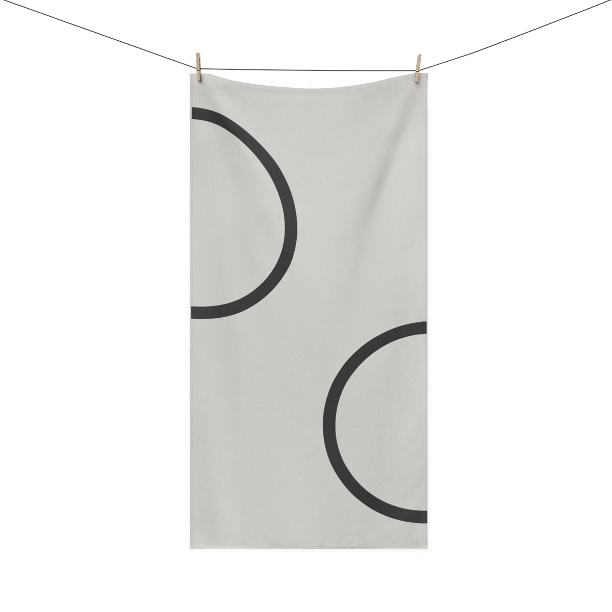 Corner Arc Pair personalized bath towels