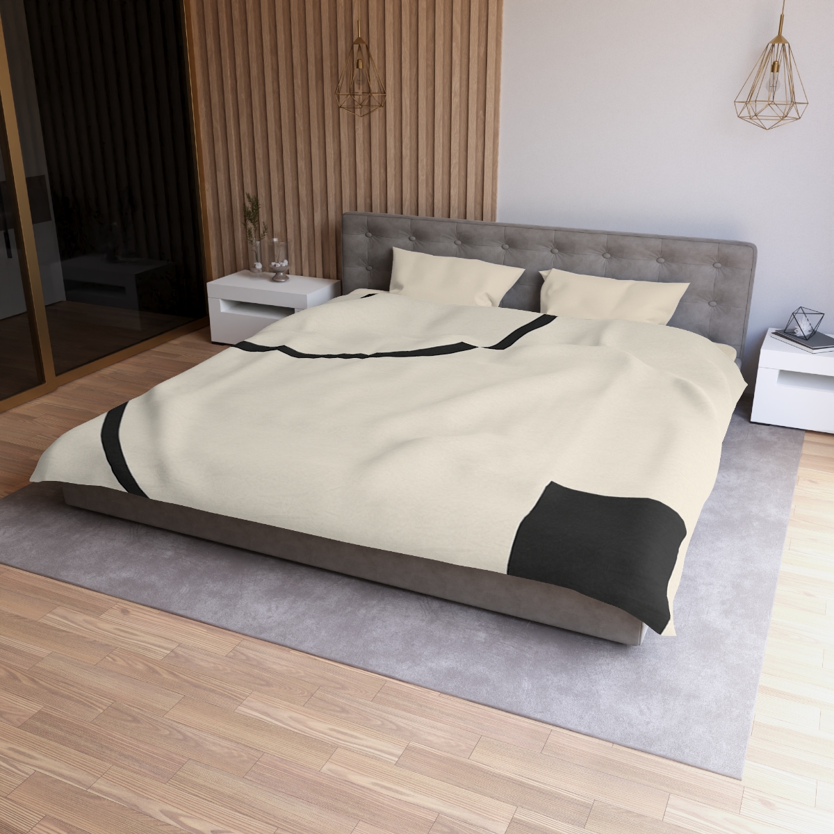 Corner Arc Pause personalized bedding duvets